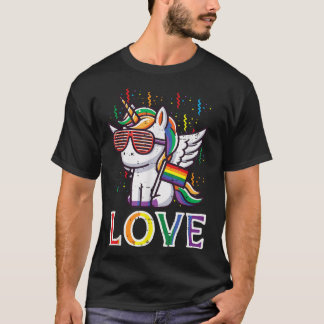 Camiseta Mes del Orgullo Gay Amor Unicorn Lgbtq Ally Rainbo