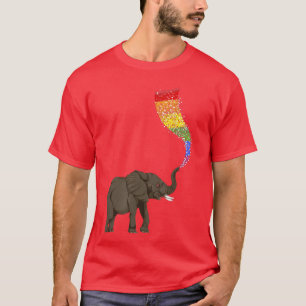 Camiseta Mes del Orgullo Gay Elefante Arcoiris Gays LGBT