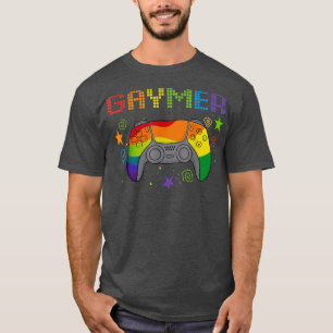 Camiseta Mes del orgullo gay gay Rainbow Gamepad LGBTQ
