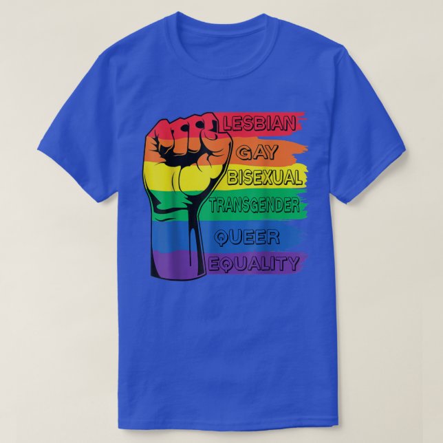 Camiseta Mes del orgullo gay LGBT arcoiris  (Diseño del anverso)