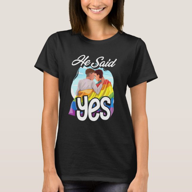 Camiseta Mes Del Orgullo Gay Lgbt Dijo Sí (Anverso)