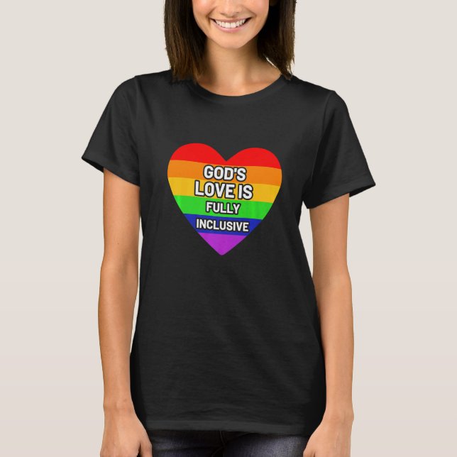 Camiseta Mes del Orgullo Gay Lgbt El amor de Dios cristiano (Anverso)