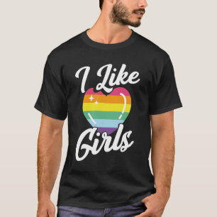 Camiseta Mes del Orgullo Gay LGBT Me Gustan Los Chicas