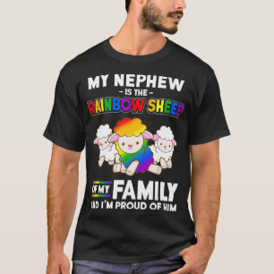 Camiseta Mes del orgullo gay Regalo mi sobrino es oveja arc