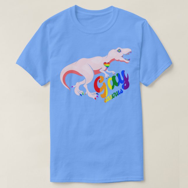 Camiseta Mes del Orgullo Gay Saurus LGBT (Diseño del anverso)