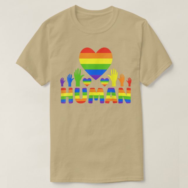 Camiseta Mes del Orgullo LGBT humano Orgullosos libios y ga (Diseño del anverso)