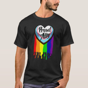 Camiseta Mes del Orgullo Lgbtq Derramando Orgullo Ally Prog