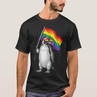 Camiseta Mes del Orgullo Lgbtq Pingüino Bandera Gay Arcoíri