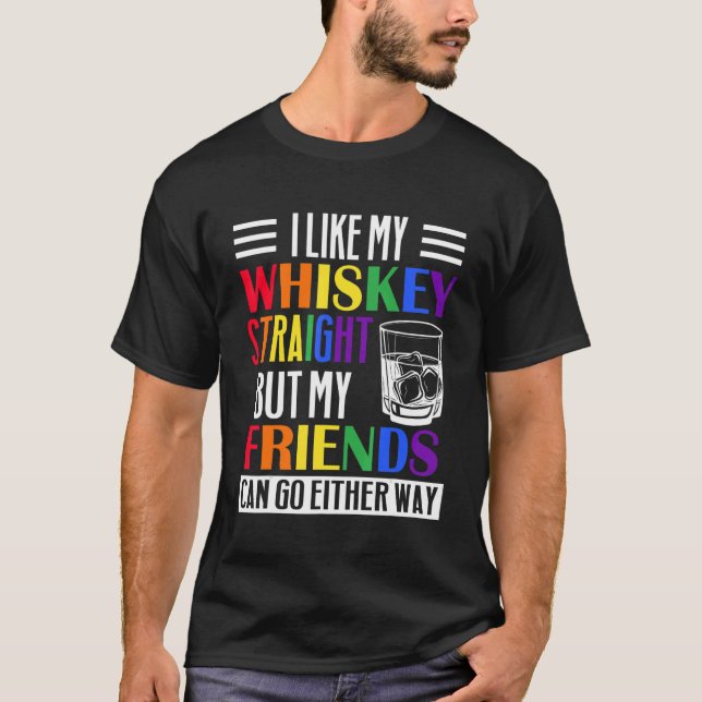 Camiseta Mes del Orgullo Me Gusta Whiskey Directamente Mis  (Anverso)