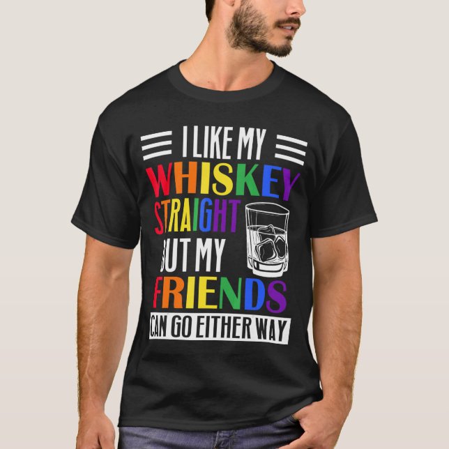 Camiseta Mes del Orgullo Me Gusta Whiskey Directamente Mis  (Anverso)