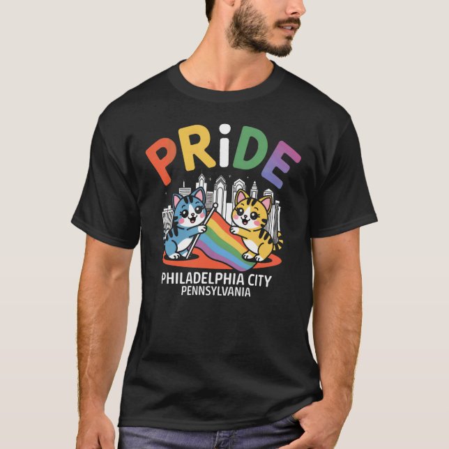 Camiseta Mes del orgullo Philadelphia City Pennsylvania USA (Anverso)