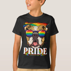 Camiseta Mes del orgullo por la bandera arcoiris del Bulldo