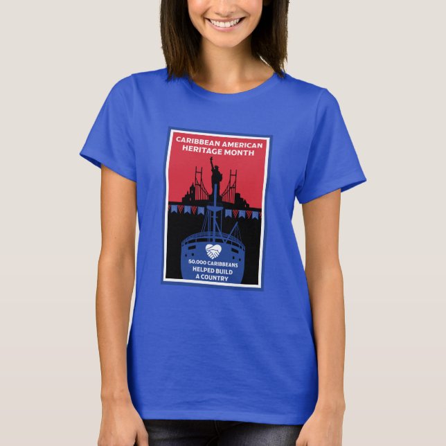 Camiseta Mes del Patrimonio Americano del Caribe (Anverso)