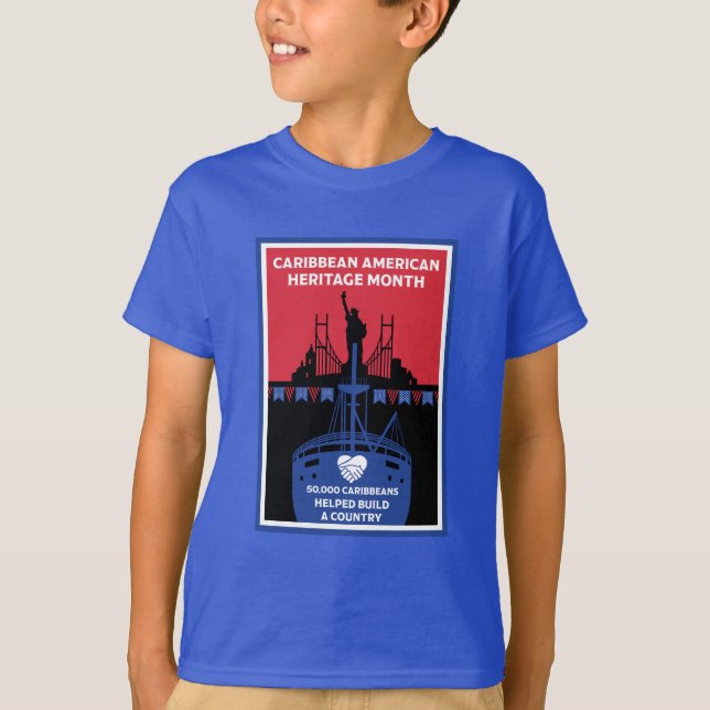 Camiseta Mes del Patrimonio Americano del Caribe (Anverso)