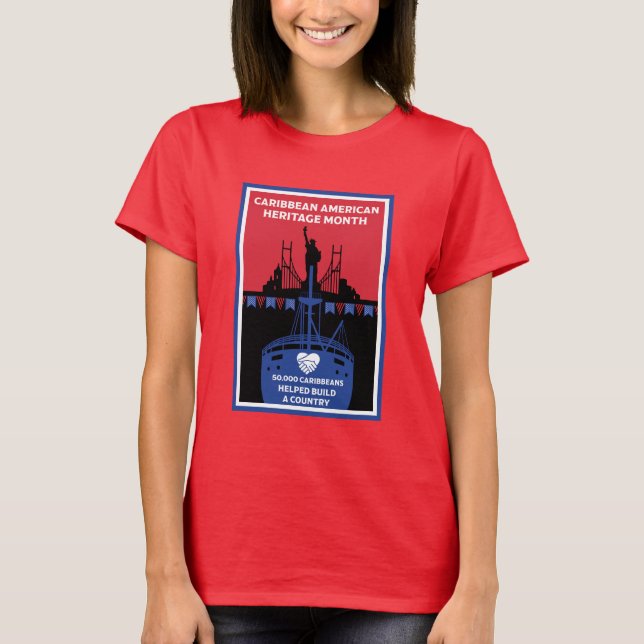 Camiseta Mes del Patrimonio Americano del Caribe (Anverso)