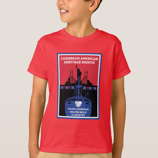 Camiseta Mes del Patrimonio Americano del Caribe (Anverso)