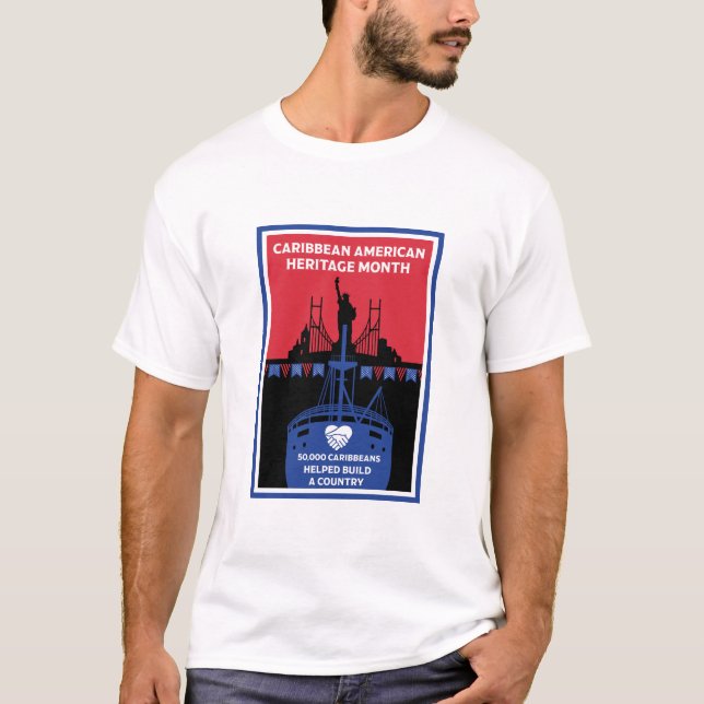 Camiseta Mes del Patrimonio Americano del Caribe (Anverso)
