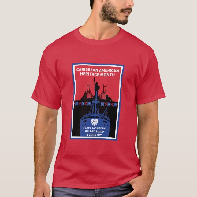 Camiseta Mes del Patrimonio Americano del Caribe (Anverso)