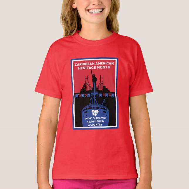 Camiseta Mes del Patrimonio Americano del Caribe (Anverso)