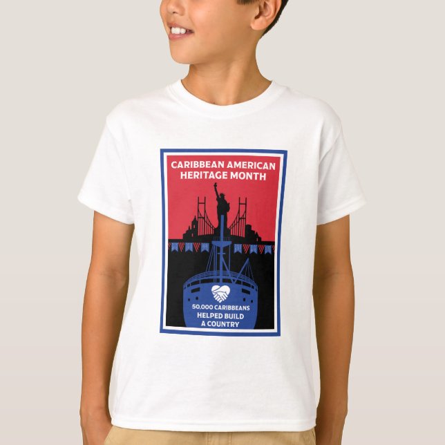 Camiseta Mes del Patrimonio Americano del Caribe (Anverso)