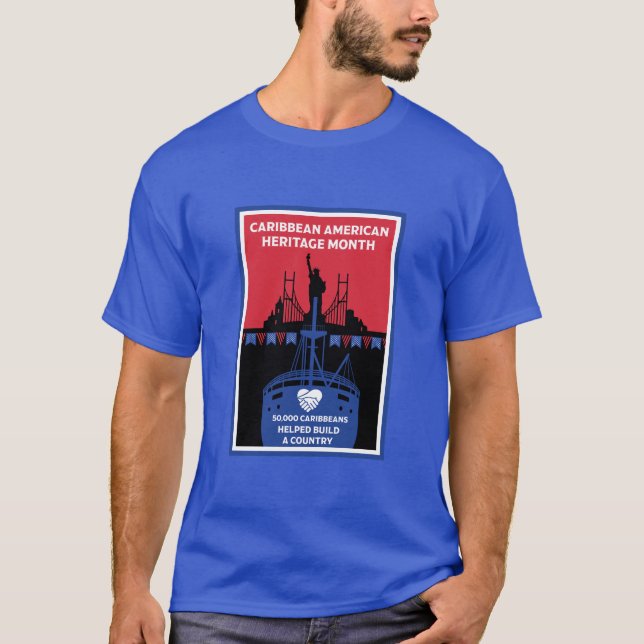 Camiseta Mes del Patrimonio Americano del Caribe (Anverso)