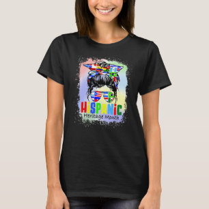 Camiseta Mes del Patrimonio Hispánico Latino Messy Bun B