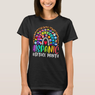 Camiseta Mes del Patrimonio Hispánico Leopard Rainbow F