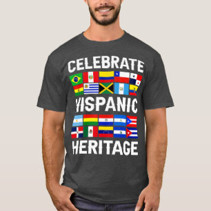 Camiseta Mes del patrimonio hispano Bandera latina en todos