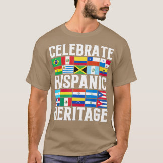 Camiseta Mes del patrimonio hispano Bandera latina en todos