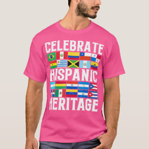 Camiseta Mes del patrimonio hispano Bandera latina en todos