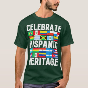 Camiseta Mes del patrimonio hispano Bandera latina en todos
