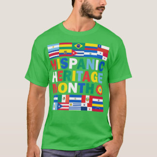 Camiseta Mes del patrimonio hispano Bandera latina en todos