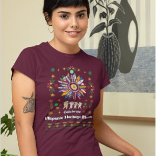 Camiseta Mes del patrimonio hispano Banderas latinas giraso