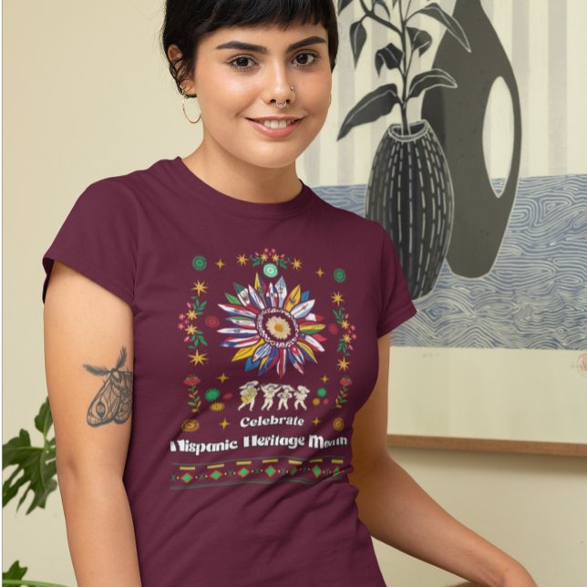 Camiseta Mes del patrimonio hispano Banderas latinas giraso (Subido por el creador)