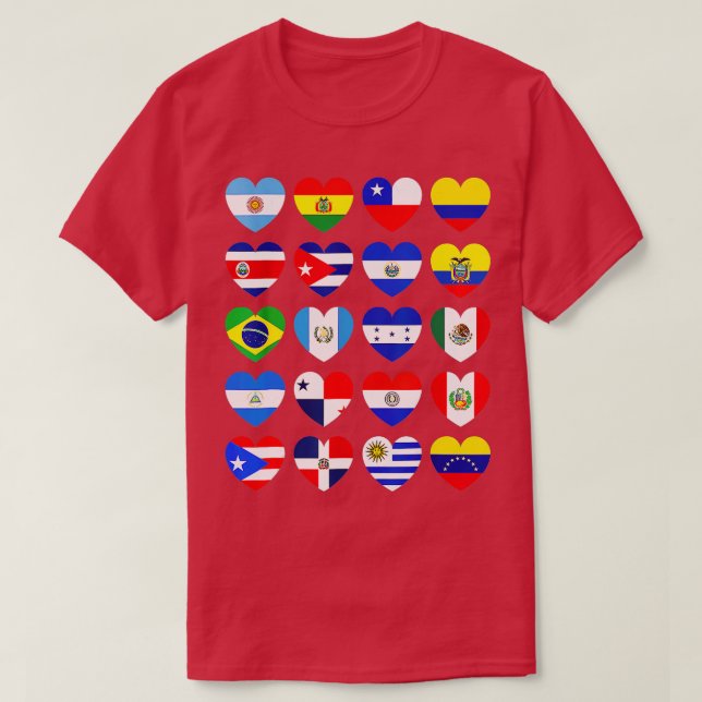 Camiseta Mes del Patrimonio Hispano Corazón de todos los pa (Diseño del anverso)