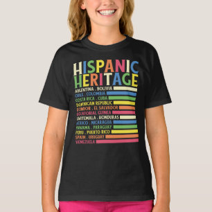 Camiseta Mes del Patrimonio Hispano de los Países Latinos N