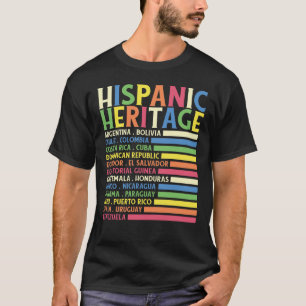 Camiseta Mes del Patrimonio Hispano de los Países Latinos N