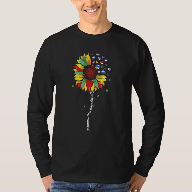 Camiseta Mes del Patrimonio Hispano Girasol Todos los paíse (Anverso)