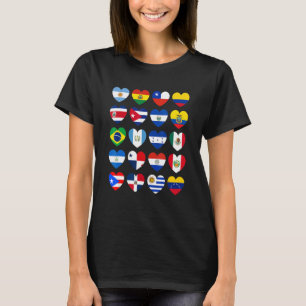 Camiseta Mes del patrimonio hispano Latino Corazón de todos