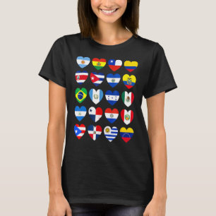 Camiseta Mes del patrimonio hispano Latino Corazón de todos