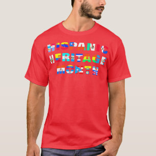 Camiseta Mes del patrimonio hispano Latino Todos los países