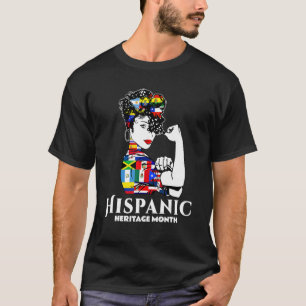 Camiseta Mes del patrimonio hispano Mujer Latino Países Fla