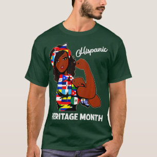 Camiseta Mes del patrimonio hispano Mujer Latino Países Fla