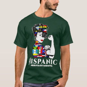 Camiseta Mes del patrimonio hispano Mujer Latino Países Fla