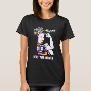 Camiseta Mes del patrimonio hispano Mujer Latino Países Fla