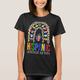Camiseta Mes del Patrimonio Hispano Nacional Arcoiris Latín