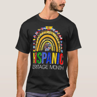 Camiseta Mes del Patrimonio Hispano Nacional Arcoiris Latín