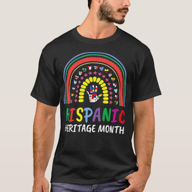 Camiseta Mes del Patrimonio Hispano Nacional Arcoiris Todo  (Anverso)