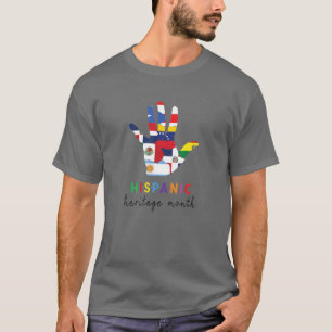 Camiseta Mes del Patrimonio Hispano Nacional Con Países Que