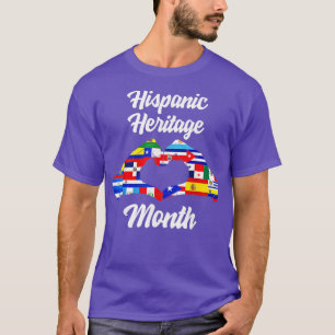 Camiseta Mes del Patrimonio Hispano Nacional Corazón Latino